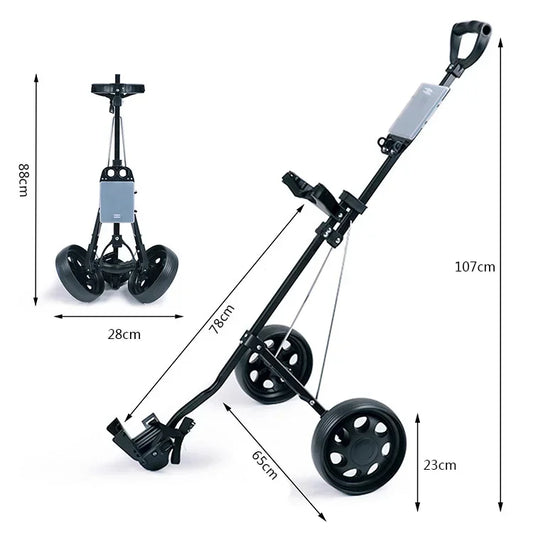 Two-wheeled Foldable Golf Trolley