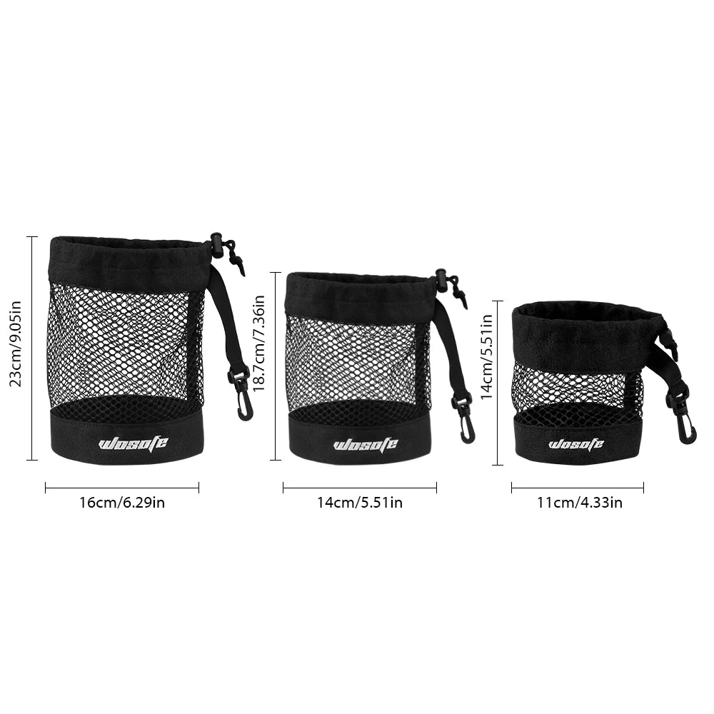 1pc Black Golf Ball Pouch Bag, with High Quality Mesh Nylon and Hanging Plastic Clip, Convenient To Hang On Golf Bag