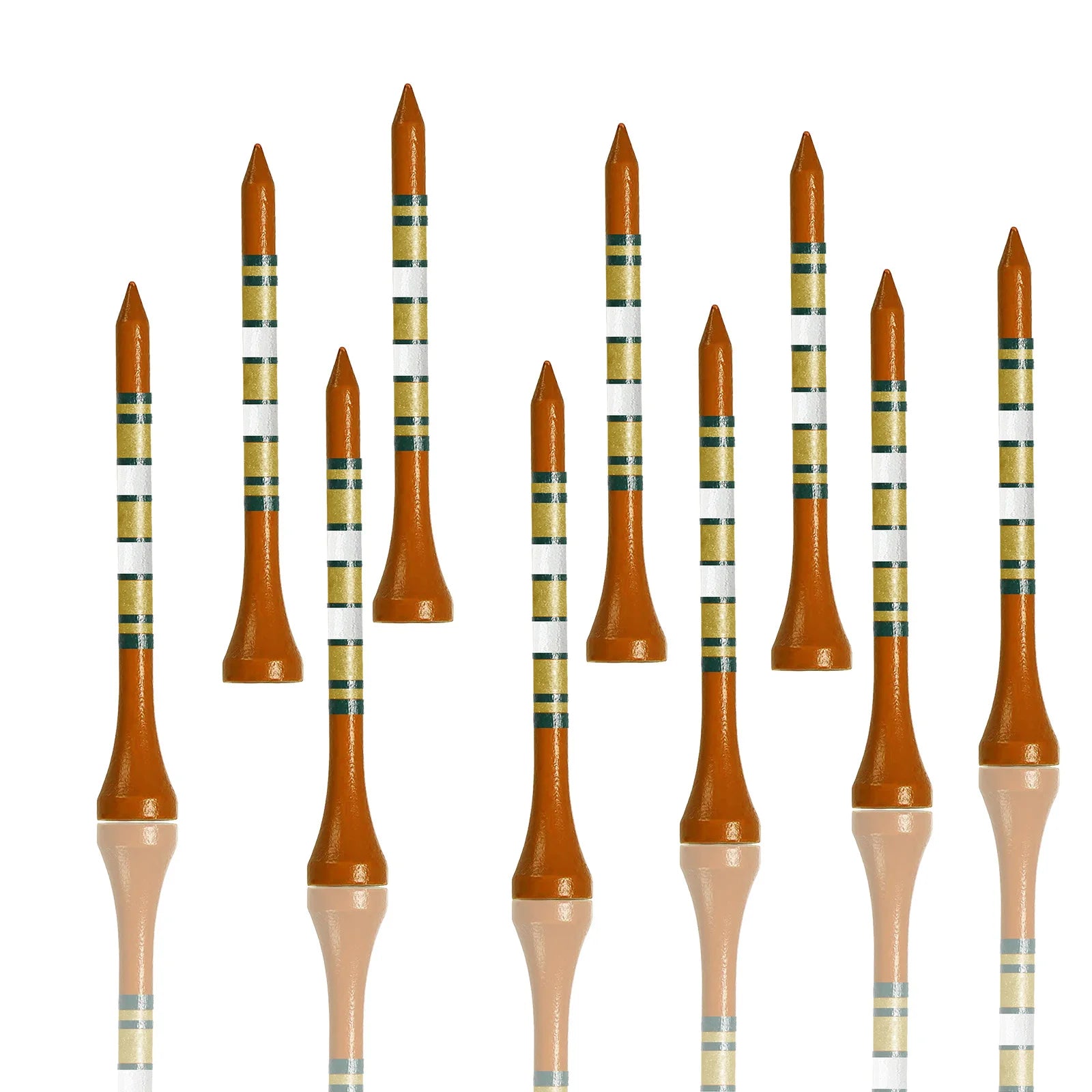 50 Pcs Bamboo Golf Tees - 3 1/4 & 2 3/4 Inch Durable Wooden Tees for Driving Range & Practice Mats