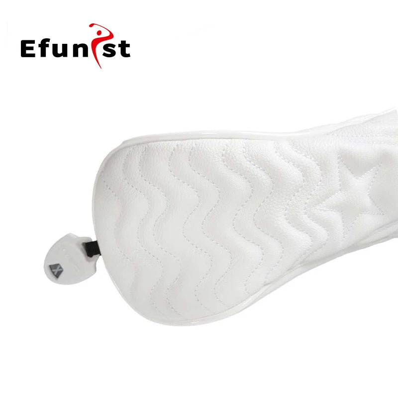 Golf Headcover Golf Wood Cover Leather Golf Club Covers For Driver Fairway Hybrid Waterproof Protector Set Golf Accessories