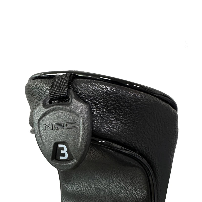 Golf Headcover Golf Wood Cover Leather Golf Club Covers For Driver Fairway Hybrid Waterproof Protector Set Golf Accessories
