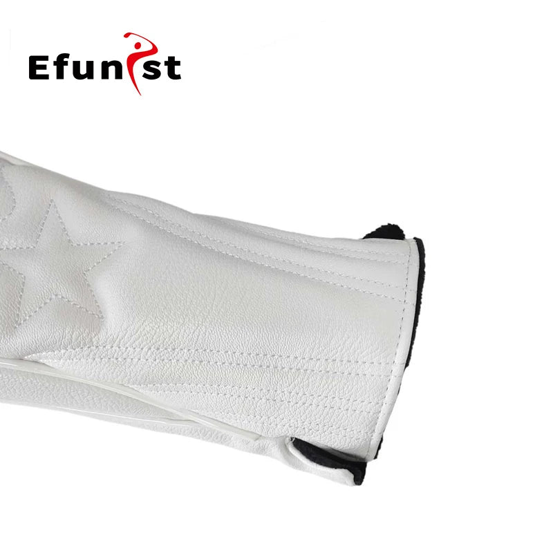 Golf Headcover Golf Wood Cover Leather Golf Club Covers For Driver Fairway Hybrid Waterproof Protector Set Golf Accessories