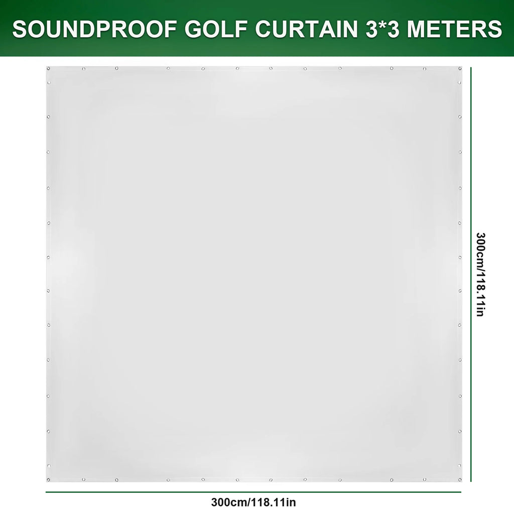Golf Simulator Impact Screen Easy To Install 3x3m Golf Screen High Impact Resistance Single Layer Sound Absorbing