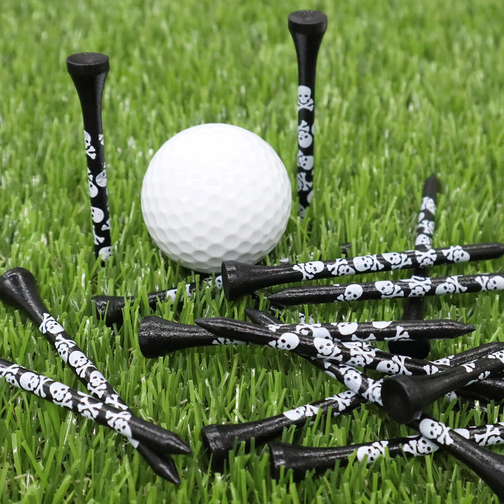50 Pcs Bamboo Golf Tees - 3 1/4 & 2 3/4 Inch Durable Wooden Tees for Driving Range & Practice Mats