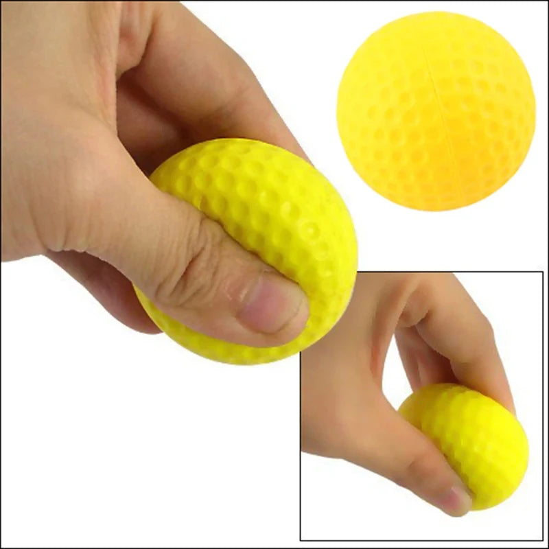 10Pcs Yellow Foam Golf Balls Sponge Elastic Indoor Outdoor Practice Training