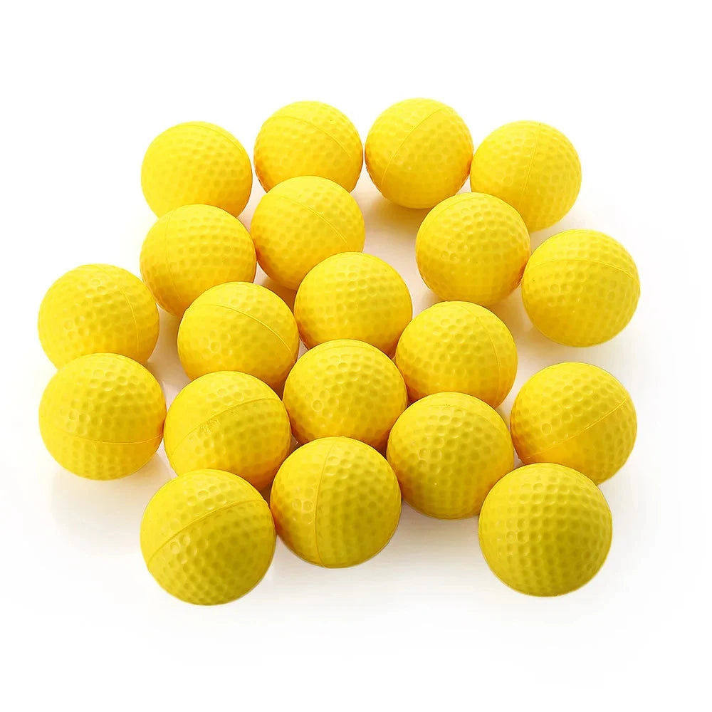 10Pcs Yellow Foam Golf Balls Sponge Elastic Indoor Outdoor Practice Training