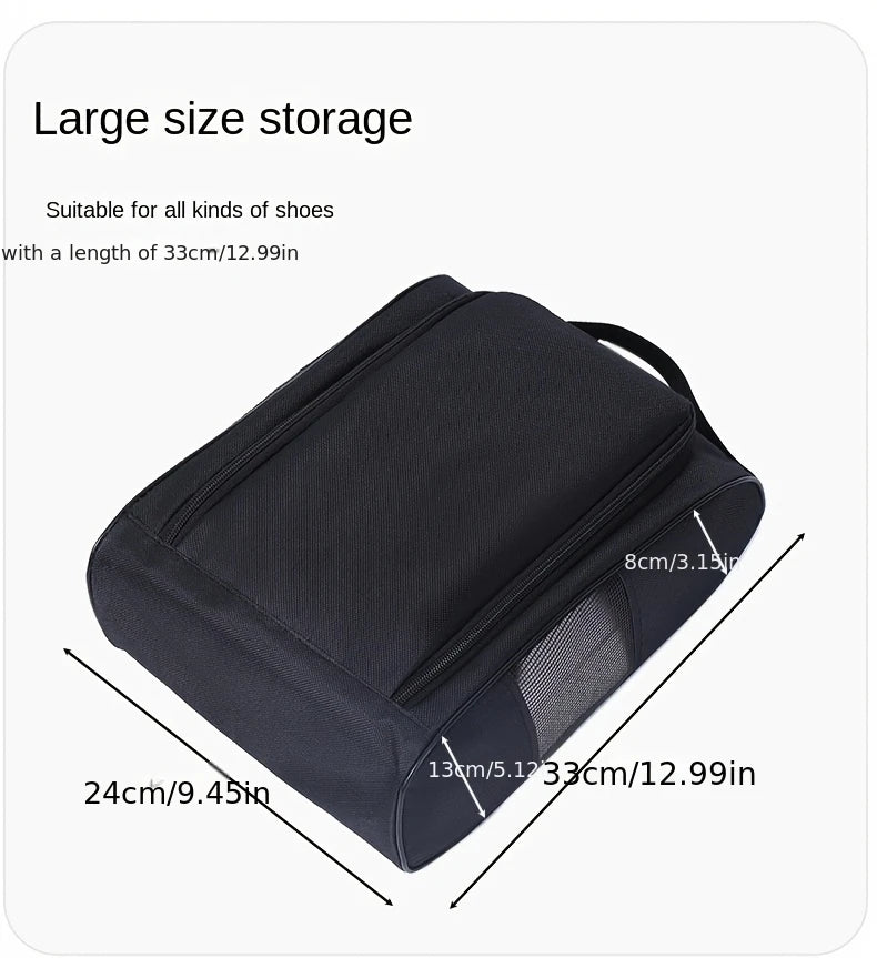 Portable Golf Shoe Bag Shoe Carrier Bags Breathable Lightweight Golf Handbag Dustproof Football Tennis Shoe Bag