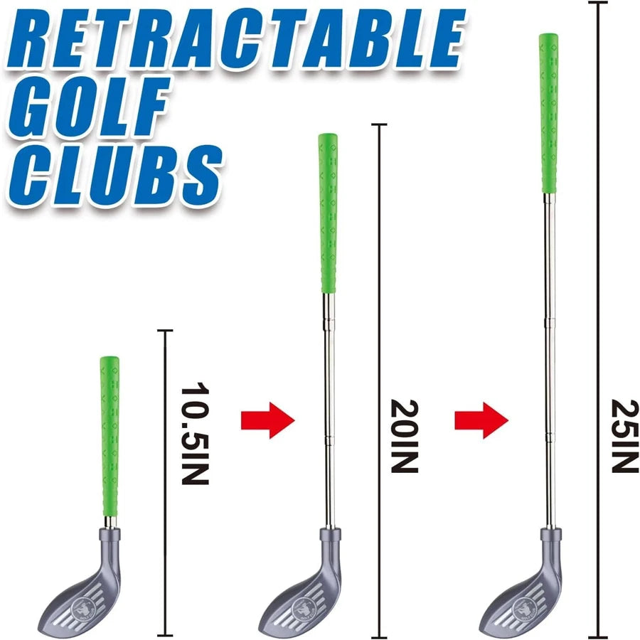 1set children's golf club set outdoor sports toys sports games competitive indoor interactive retractable golf club set toys