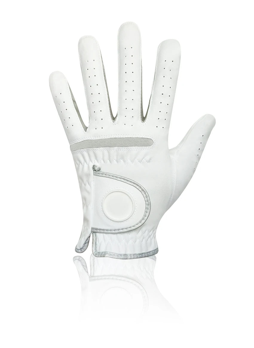 1 Piece Men Golf Glove Micro Soft Fabric Breathable Comfortable Fitting With Magnetic Marker Replaceable For Golfers