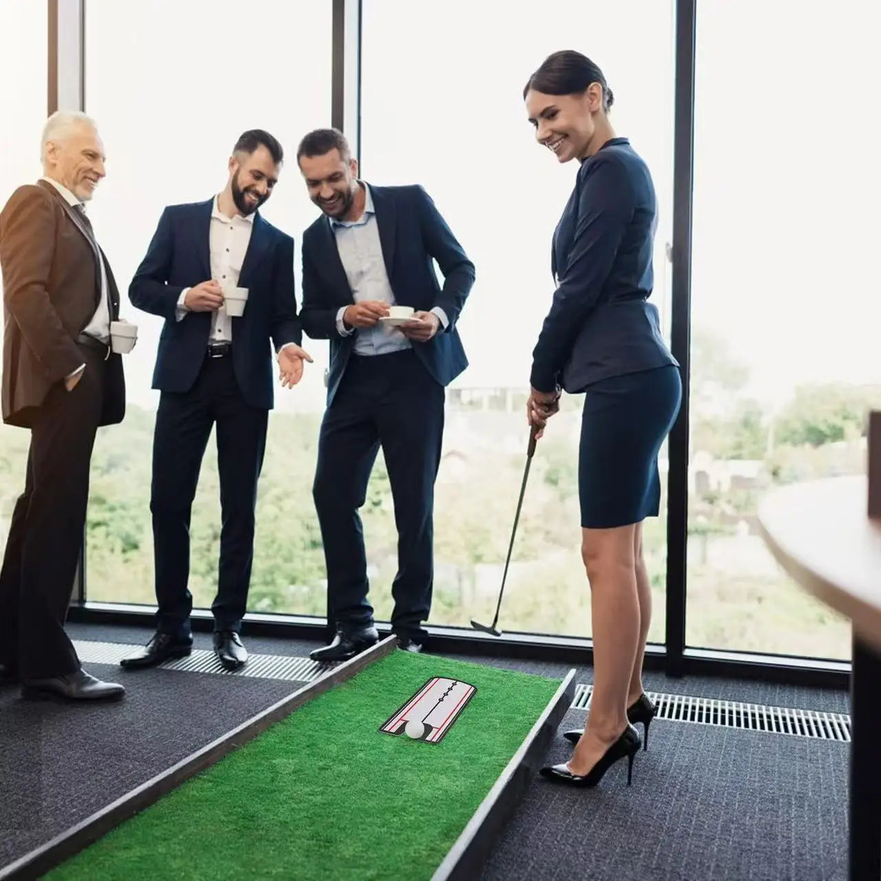 Golf Putting Mirror Training Aid for Beginners - Improve Your Putting Technique with This Essential Golf Training Tool