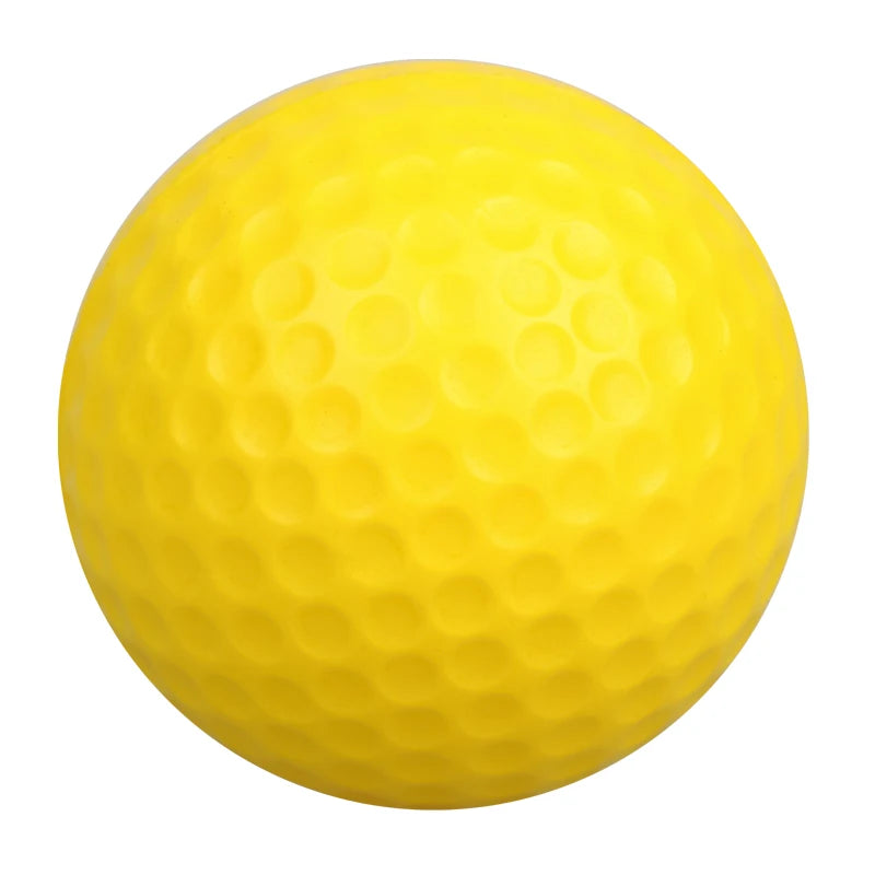 10Pcs Yellow Foam Golf Balls Sponge Elastic Indoor Outdoor Practice Training