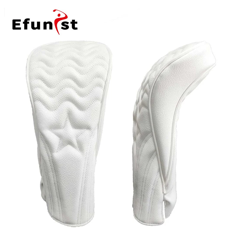 Golf Headcover Golf Wood Cover Leather Golf Club Covers For Driver Fairway Hybrid Waterproof Protector Set Golf Accessories
