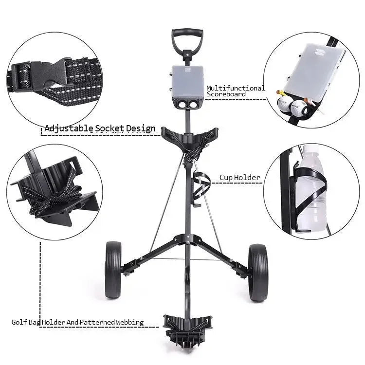 Two-wheeled Foldable Golf Trolley