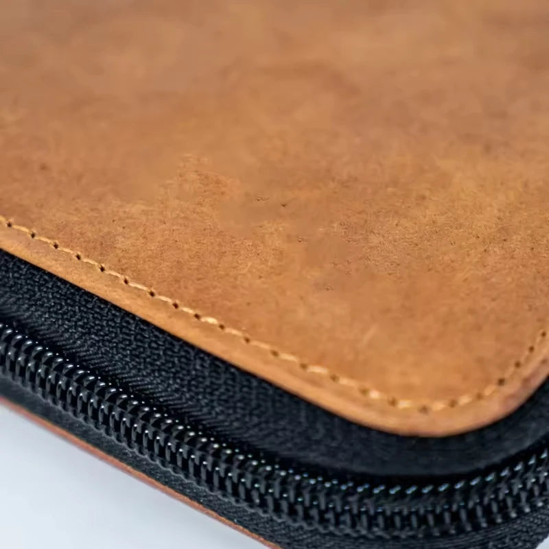 Leather Golf Glove Wallet Holder Zipper Golf Gloves Storage Bag