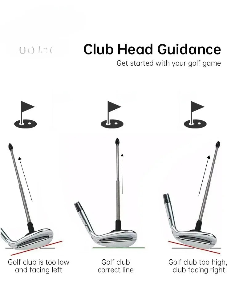 Lie angle adjustment tool for golf sticks, magnetic golf cutter, steering indicator, lighting stick for golf sticks