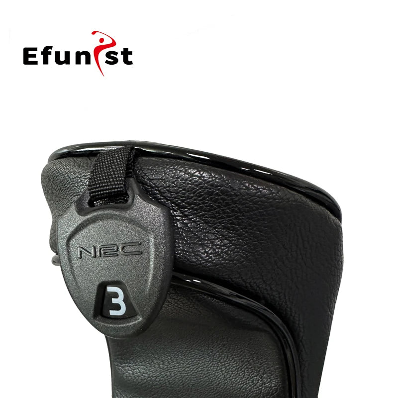 Golf Headcover Golf Wood Cover Leather Golf Club Covers For Driver Fairway Hybrid Waterproof Protector Set Golf Accessories