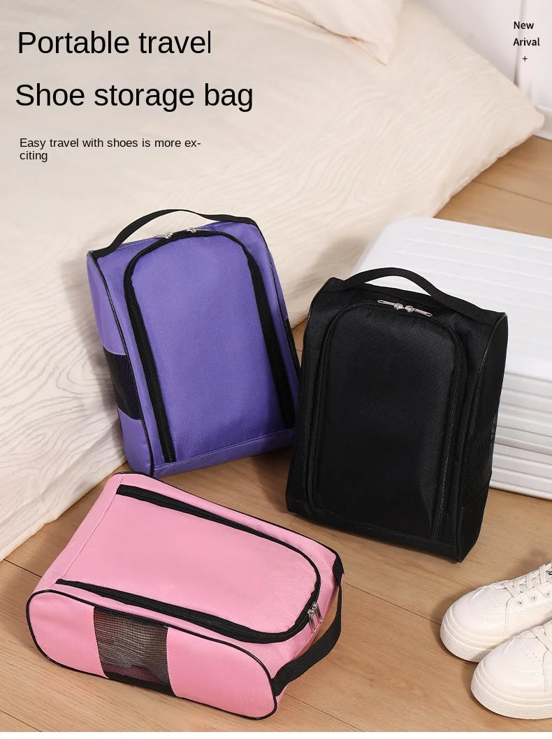 Portable Golf Shoe Bag Shoe Carrier Bags Breathable Lightweight Golf Handbag Dustproof Football Tennis Shoe Bag