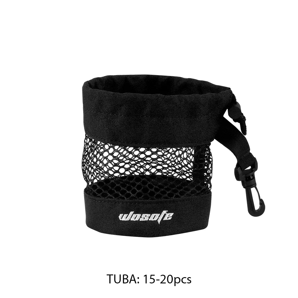 1pc Black Golf Ball Pouch Bag, with High Quality Mesh Nylon and Hanging Plastic Clip, Convenient To Hang On Golf Bag