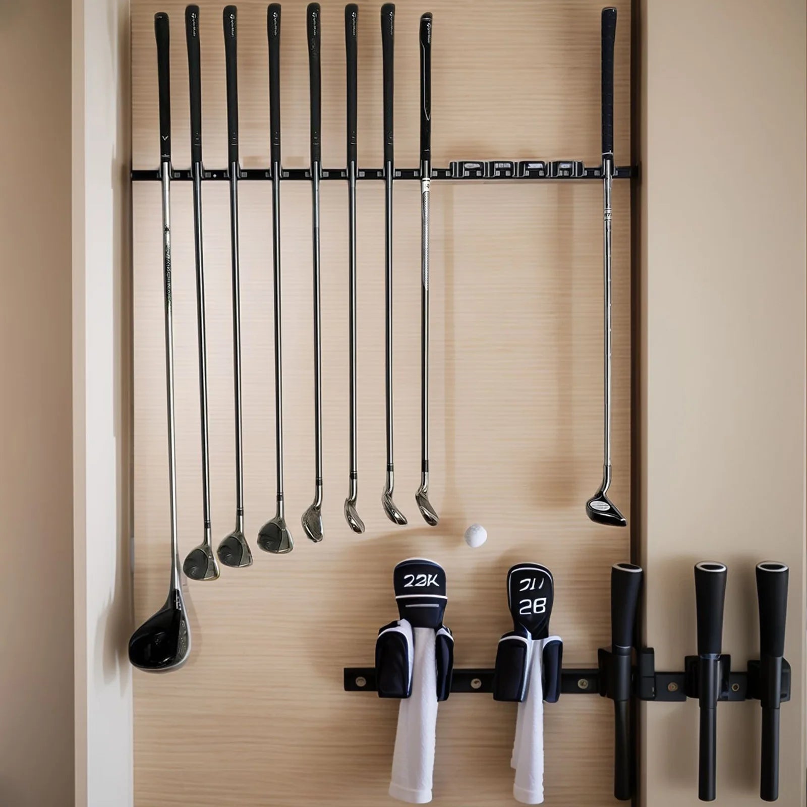 10 Golf Club Rack Holders for Hanging Storage Display & Wall Mount Organization