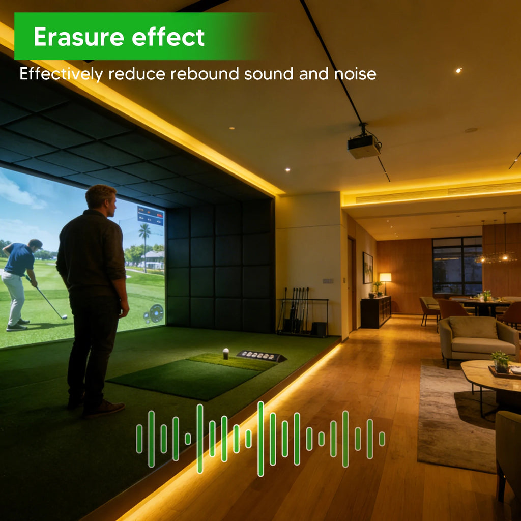 9.8x13ft Launch Monitor Projector Screen with Grommet Holes Golf Simulators Screen for Indoor/Home/Garage Training