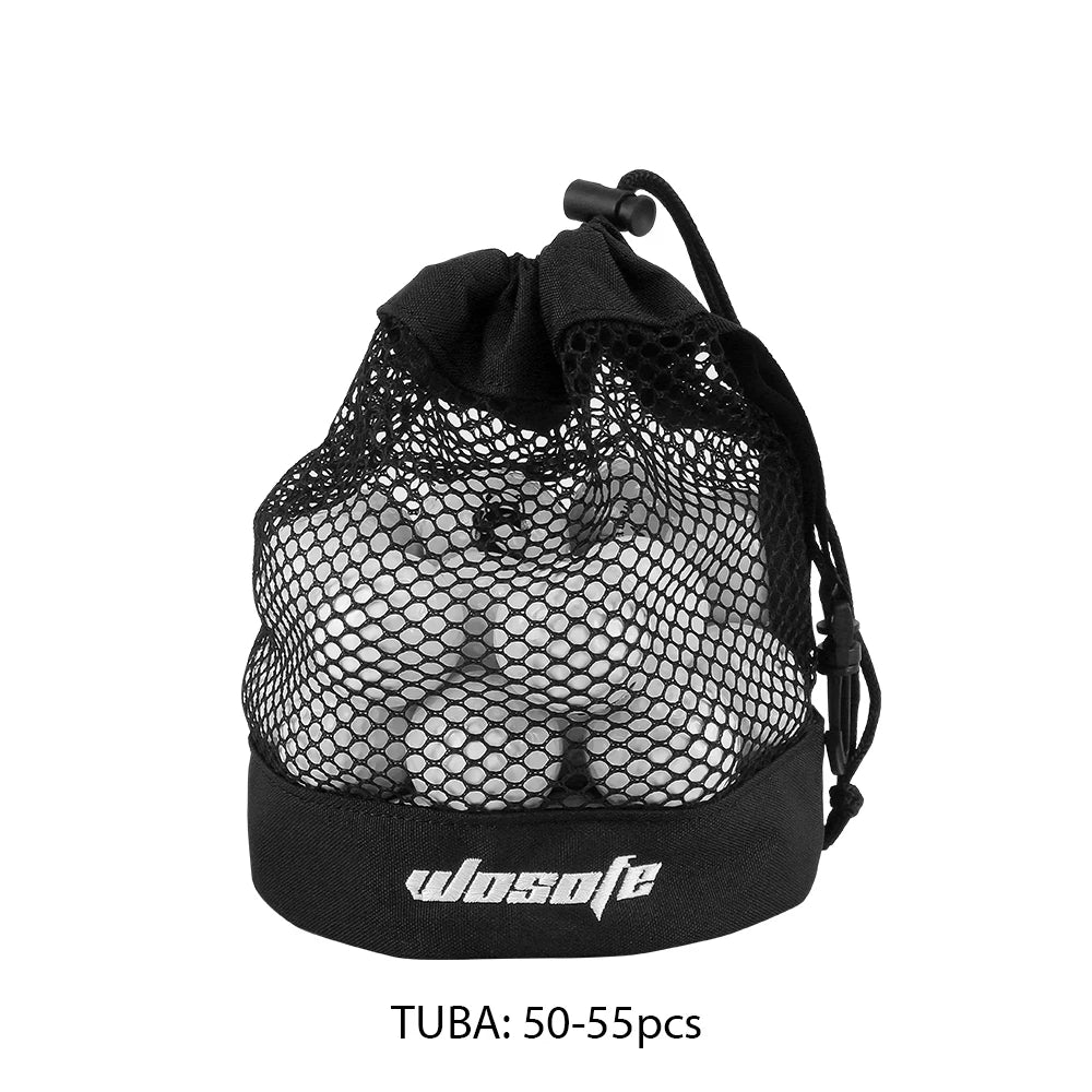 1pc Black Golf Ball Pouch Bag, with High Quality Mesh Nylon and Hanging Plastic Clip, Convenient To Hang On Golf Bag