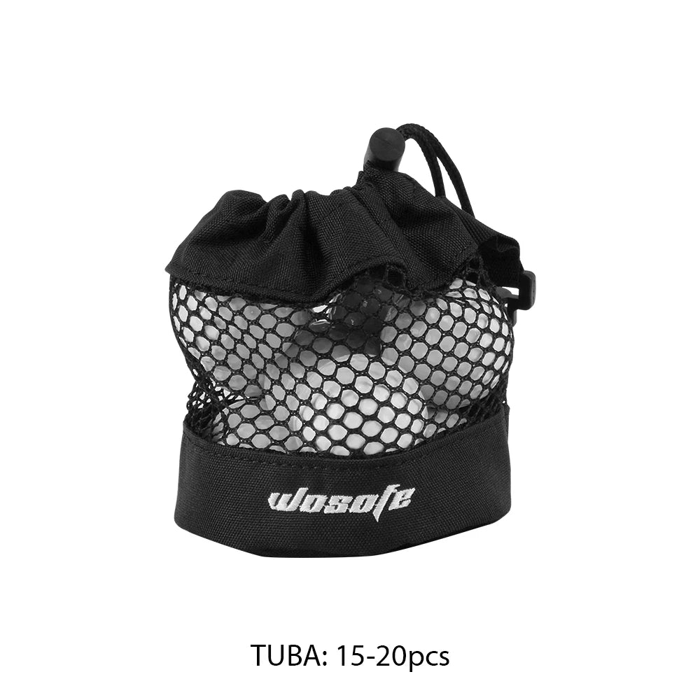 1pc Black Golf Ball Pouch Bag, with High Quality Mesh Nylon and Hanging Plastic Clip, Convenient To Hang On Golf Bag