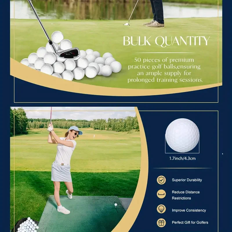 Golf Sarin three-layer practice ball wear-resistant and durable super distance 50 balls can be used outdoors and indoors