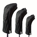 1pc/3pcs Golf Head Covers for Driver & Woods - Head cover, Designed to Fit All Woods and Drivers (Grain star style）