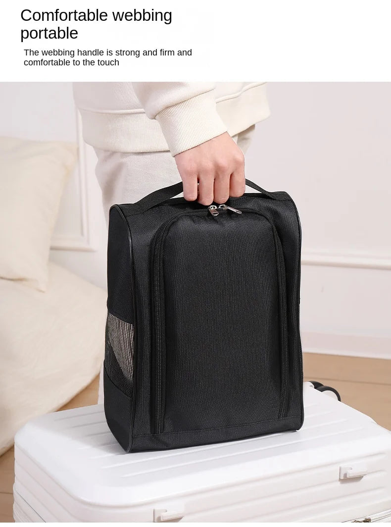 Portable Golf Shoe Bag Shoe Carrier Bags Breathable Lightweight Golf Handbag Dustproof Football Tennis Shoe Bag